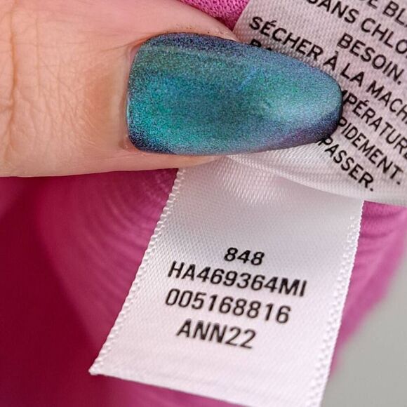 Halogen Women's Plissé Smocked Funnel Neck Top in Pink size Small - Picture 6 of 7